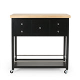 Contemporary Storage Kitchen Cart with Wheels - NH993413