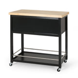 Contemporary Storage Kitchen Cart with Wheels - NH993413
