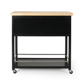 Contemporary Storage Kitchen Cart with Wheels - NH993413