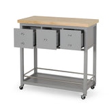 Contemporary Storage Kitchen Cart with Wheels - NH993413