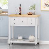 Contemporary Storage Kitchen Cart with Wheels - NH993413