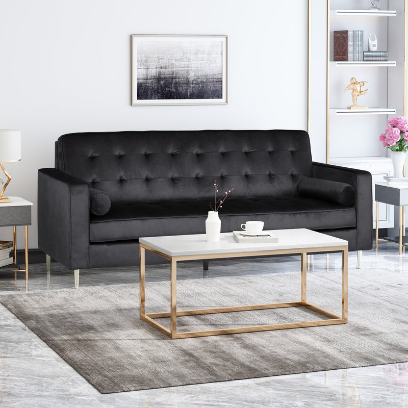 Modern Glam Tufted Velvet 3 Seater Sofa - NH964113