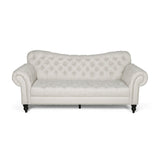 Chesterfield Button Tufted Fabric 3 Seater Sofa - NH373213