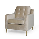 Modern Glam Tufted Velvet Club Chair - NH811313