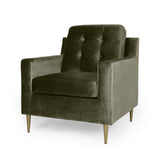 Modern Glam Tufted Velvet Club Chair - NH811313