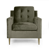 Modern Glam Tufted Velvet Club Chair - NH811313