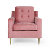 Modern Glam Tufted Velvet Club Chair - NH811313