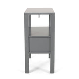 Contemporary Wooden Side Table with Drawer - NH426413