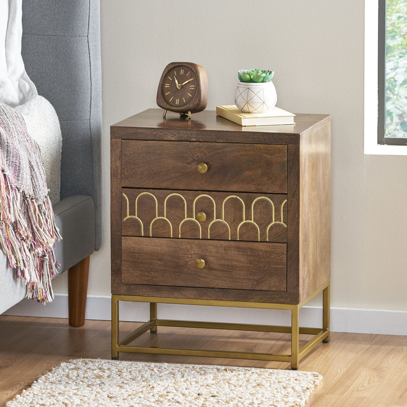 Contemporary Wooden Night Stand - NH127213
