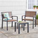 Outdoor 3 Piece Aluminum Chat Set - NH067313