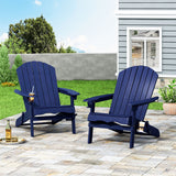 Outdoor Acacia Wood Folding Adirondack Chairs (Set of 2) - NH848213