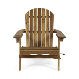 Outdoor Acacia Wood Folding Adirondack Chairs (Set of 2) - NH848213