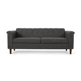 Contemporary Channel Stitch Fabric 3 Seater Sofa - NH328213
