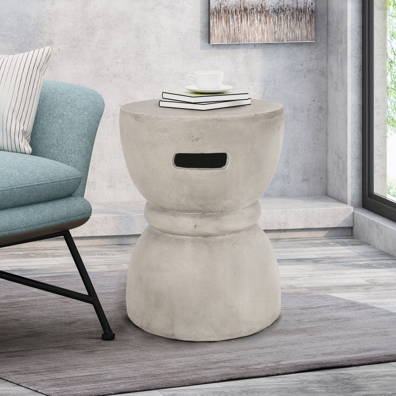 Contemporary Lightweight Concrete Accent Side Table - NH277213