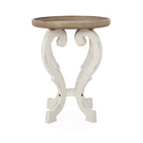 French Country Accent Table with Round Top - NH291313
