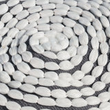 Outdoor Handcrafted Modern Water-Resistant Fabric Cylinder Pouf Ottoman - NH751303