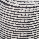 Outdoor Handcrafted Modern Water-Resistant Fabric Cylinder Pouf Ottoman - NH751303