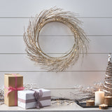 24" Pre-lit Warm White LED Artificial Christmas Wreath - NH766313
