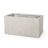 Outdoor Modern Cast Stone Rectangular Planter - NH013313