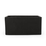 Outdoor Modern Cast Stone Rectangular Planters (Set of 2) - NH713313