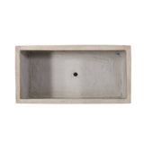 Outdoor Modern Cast Stone Rectangular Planters (Set of 2) - NH713313