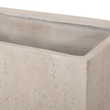 Outdoor Modern Cast Stone Rectangular Planters (Set of 2) - NH713313