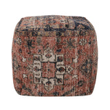 Contemporary Fabric Cube Pouf - NH758313