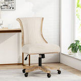 Contemporary Upholstered Roll Back Swivel Office Chair - NH053513
