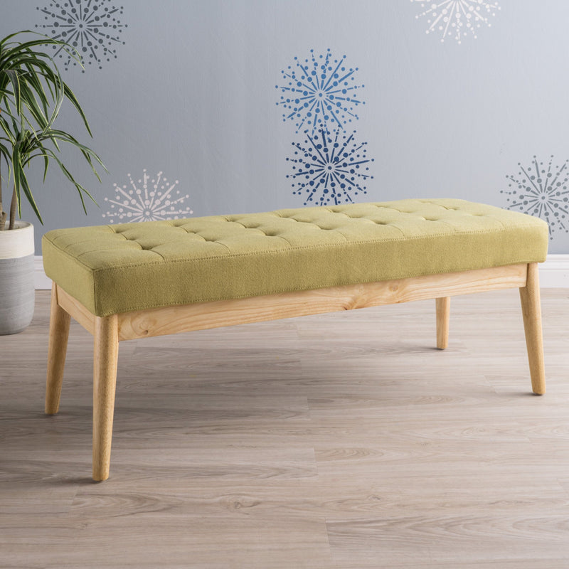 Modern Mid-Century Fabric Bench - NH612003