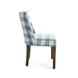 Contemporary Upholstered Plaid Dining Chairs, Set of 2 - NH235513