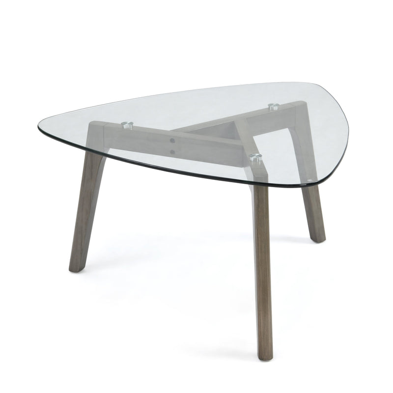 Mid-Century Modern Coffee Table with Glass Top - NH129313
