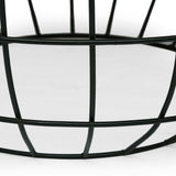 Modern Industrial Handcrafted Mango Wood Nested Cage Coffee Tables, Set of 2, Natural and Black - NH077413
