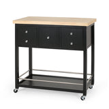 Contemporary Storage Kitchen Cart with Wheels - NH993413