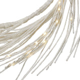 24" Pre-lit Warm White LED Artificial Christmas Wreath - NH866313