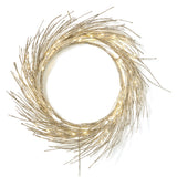 24" Pre-lit Warm White LED Artificial Christmas Wreath - NH766313
