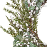 28" Artificial Wreath with White Berries - NH470413