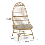 Cortina Outdoor Wicker Basket Chair with Cushion