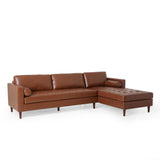 Contemporary Tufted Upholstered Chaise Sectional - NH125413
