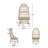 Cortina Outdoor Wicker Basket Chair with Cushion