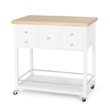 Contemporary Storage Kitchen Cart with Wheels - NH993413