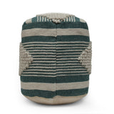 Boho Handcrafted Fabric Cylinder Pouf - NH672513