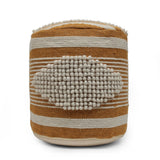 Boho Handcrafted Fabric Cylinder Pouf - NH672513