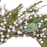 28" Artificial Wreath with White Berries - NH470413
