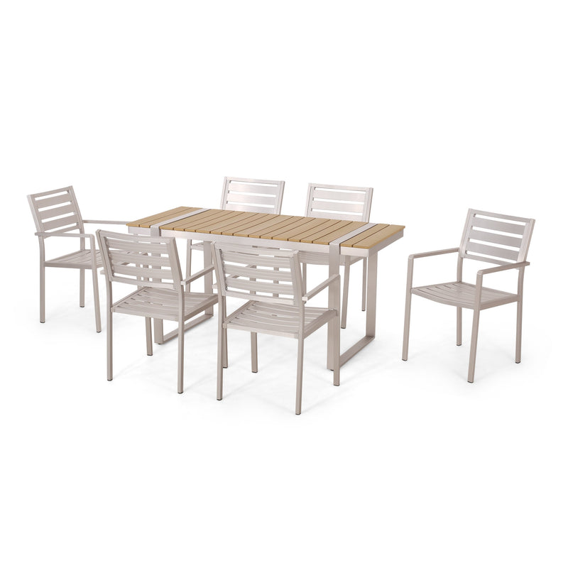 Outdoor 7 Piece Aluminum Dining Set - NH227313