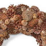 18.5" Pine Cone and Glitter Unlit Artificial Christmas Wreath - NH666313