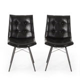 Contemporary Tufted Dining Chairs with Toothpick Legs, Set of 2 - NH843413