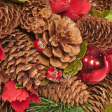 18.5" Pine Cone and Glitter Unlit Artificial Christmas Wreath - NH466313