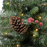 4-Foot Mixed Pine Pre-Lit Clear LED Pre-Decorated Artificial Potted Christmas Tree - NH535313