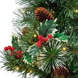 18" Pine Pre-Lit Clear LED Pre-Decorated Artificial Christmas Tree - NH735313