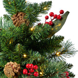 24" Pine Pre-Lit Clear LED Pre-Decorated Artificial Christmas Tree - NH635313